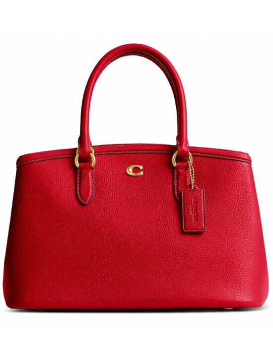 Coach Handbags - Coach Legacy Medium Carryall 28 Red Pebbled Leather Satchel Crossbody Bag